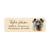 Great Dane-hond retouradreslabel Etiket (Voorkant)