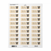 Great Dane-hond retouradreslabel Etiket (Full Sheet)