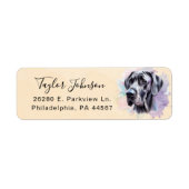 Great Dane-hond retouradreslabel Etiket (Voorkant)