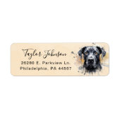 Great Dane-hond retouradreslabel Etiket (Voorkant)