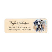 Great Dane-hond retouradreslabel Etiket (Voorkant)