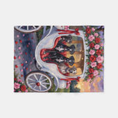Great Dane Hond Valentijnsdag Fleece Deken (Voorkant (Horizontaal))