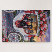 Great Dane Hond Valentijnsdag Legpuzzel (Horizontaal)