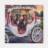 Great Dane Hond Valentijnsdag Magneet (Voorkant)