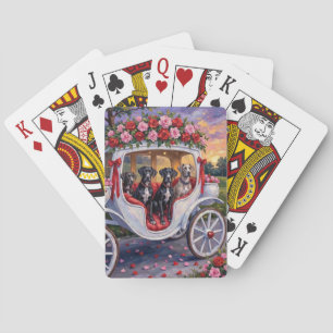 Great Dane Hond Valentijnsdag Pokerkaarten
