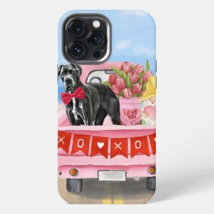 Great Dane-hond Valentijnsdag-vrachtwagen iPhone 13 Pro Max Hoesje