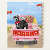 Great Dane-hond Valentijnsdag-vrachtwagen Planner (Achterkant)