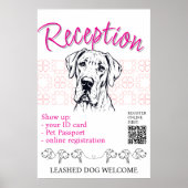 Great Dane honden show begrroeting Poster (Voorkant)