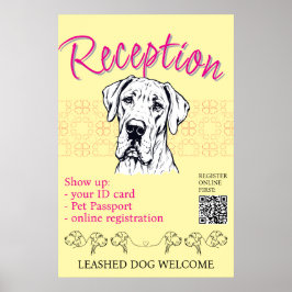 Great Dane honden show begrroeting Poster