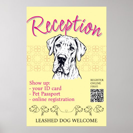 Great Dane honden show begrroeting Poster (Voorkant)