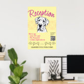 Great Dane honden show begrroeting Poster (Thuiskantoor)