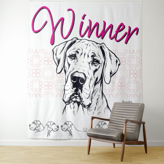 Great Dane honden show begrroeting Wandkleed (In situ)