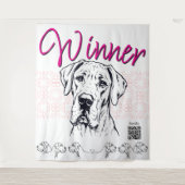 Great Dane honden show begrroeting Wandkleed (Voorkant)
