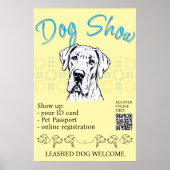 Great Dane honden show Poster (Voorkant)
