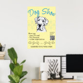 Great Dane honden show Poster (Thuiskantoor)