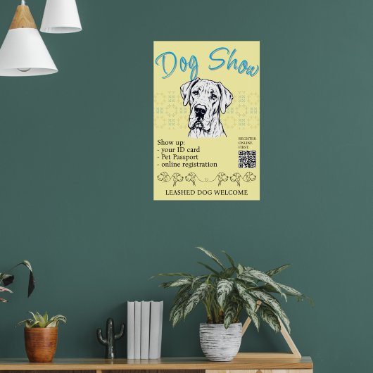 Great Dane honden show Poster (Woonkamer 1)