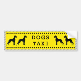 Great Dane Honden Taxi Bumpersticker
