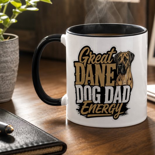Great Dane Honden Vader Energie Mok