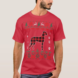 Great Dane Hondenliefhebber Pajama Red Pset Ugly C T-shirt