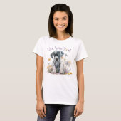 Great Dane Hondenmoeder Bloemstuk T-shirt (Voorkant volledig)