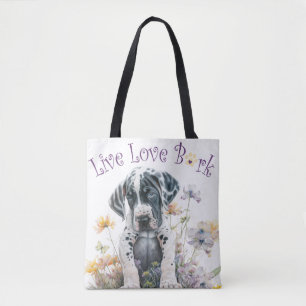 Great Dane Hondenmoeder Bloemstuk Tote Bag