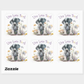 Great Dane Hondenmoeder Bloemstuk Vierkante Sticker (Vel)