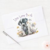 Great Dane Hondenmoeder Bloemstuk Vierkante Sticker (Envelop)