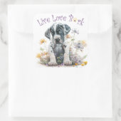 Great Dane Hondenmoeder Bloemstuk Vierkante Sticker (Tas)