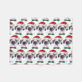 Great Dane-hondenras Kerststerren Fleece Deken (Voorkant (Horizontaal))
