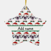 Great Dane-hondenras Kerststerren Keramisch Ornament (Achterkant)