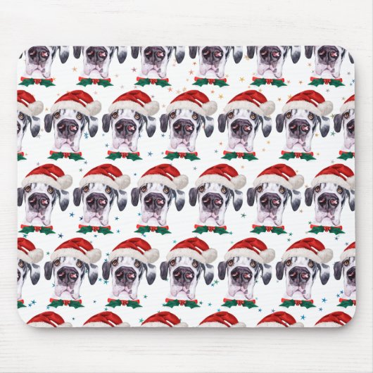 Great Dane-hondenras Kerststerren Muismat (Voorkant)