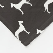 Great Dane Hondenras Silhouettes Patroon Fleece Deken (Hoek)