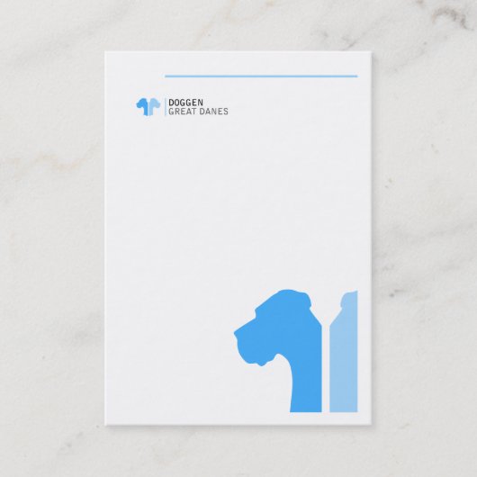 Great Dane ID series  Visitekaartje (Voorkant)