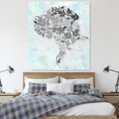 Great Dane Illustratie Canvas Afdruk (Insitu (Slaapkamer))