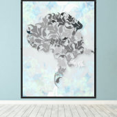 Great Dane Illustratie Canvas Afdruk (Insitu (Houten vloer))