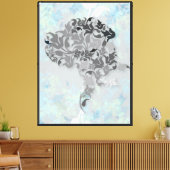 Great Dane Illustratie Canvas Afdruk (Insitu (Woonkamer))