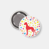 Great Dane Illustratie Magneet (Voorkant / Achterkant)
