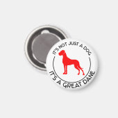Great Dane Illustratie Magneet (Voorkant / Achterkant)