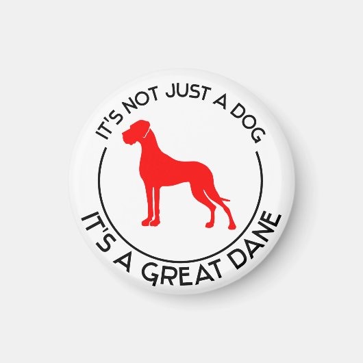 Great Dane Illustratie Magneet (Voorkant)