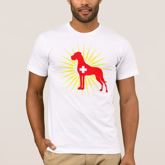Great Dane Illustratie T-shirt (Voorkant)