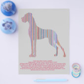 Great Dane in Pasteltinten Flyer (Enkel)