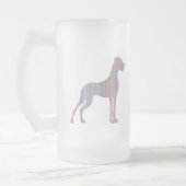 Great Dane in Pasteltinten Matglas Bierpul (Links)