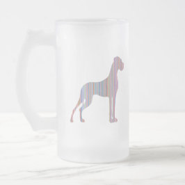 Great Dane in Pasteltinten Matglas Bierpul