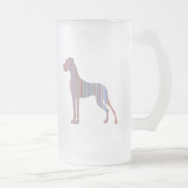 Great Dane in Pasteltinten Matglas Bierpul