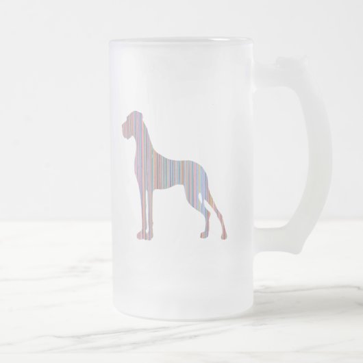 Great Dane in Pasteltinten Matglas Bierpul (Rechts)