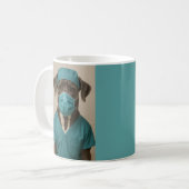 Great Dane in werkkleding Koffiemok (Voorkant links)