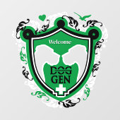 Great Dane Ingang Welcome / Cling Raamsticker (Vel)