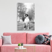 Great Dane Ingepakt Canvas Afdruk (Insitu (Woonkamer))