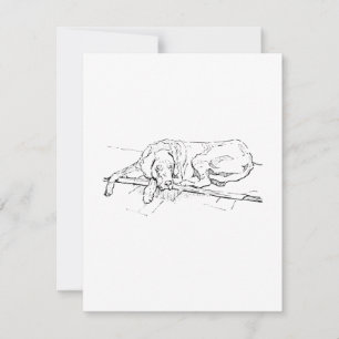 Great Dane, inkt hond illustratie Bedankkaart