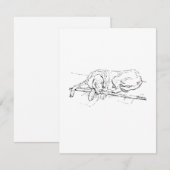 Great Dane, inkt hond illustratie Bedankkaart (Voorkant / Achterkant)